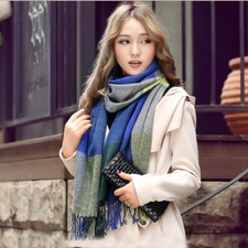 Plaid Check Tartan Cashmere Feel Soft Winter Scarf Scarves Wraps