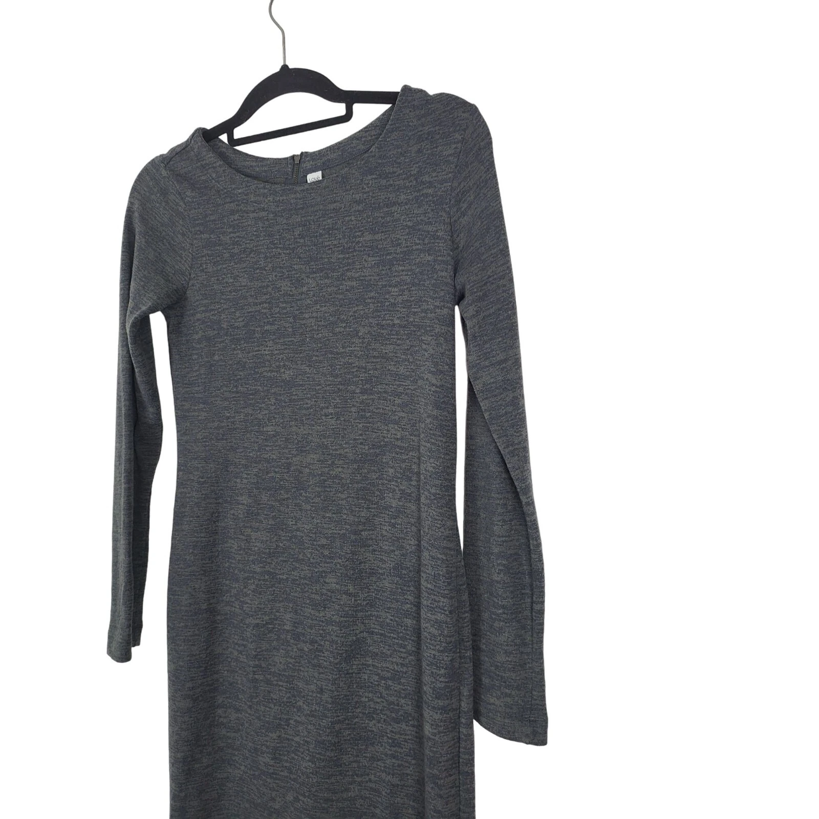 lole long sleeve midi crew neck classic back zipper 