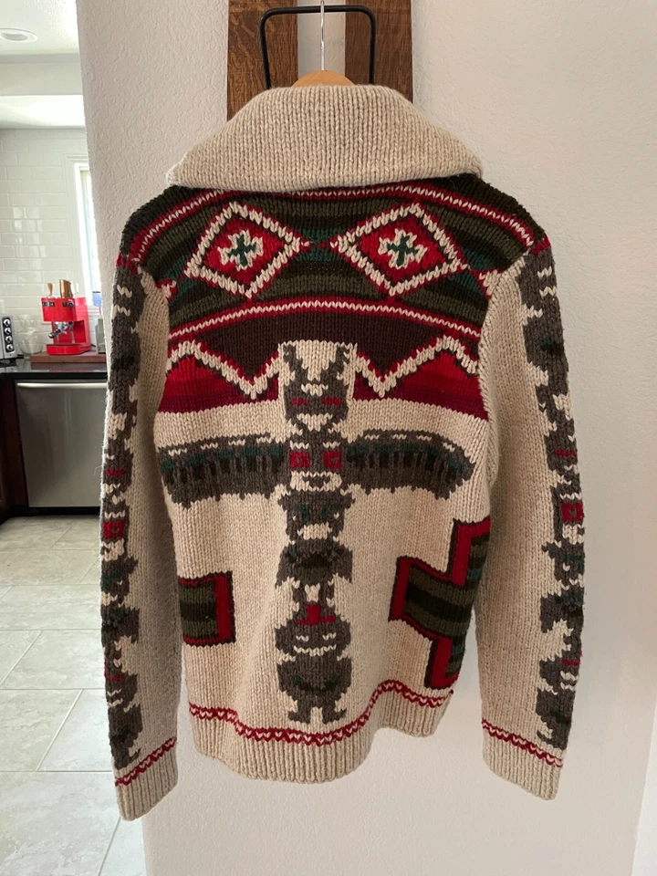 RRL Ralph Lauren Hand Knit Cardigan - Totem Design - RARE - Image 2 of 3