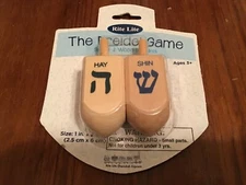 Hanukkah Rite Lite DR-16028 The Dreidel Game - 2 Large Natural Wood Dreidels