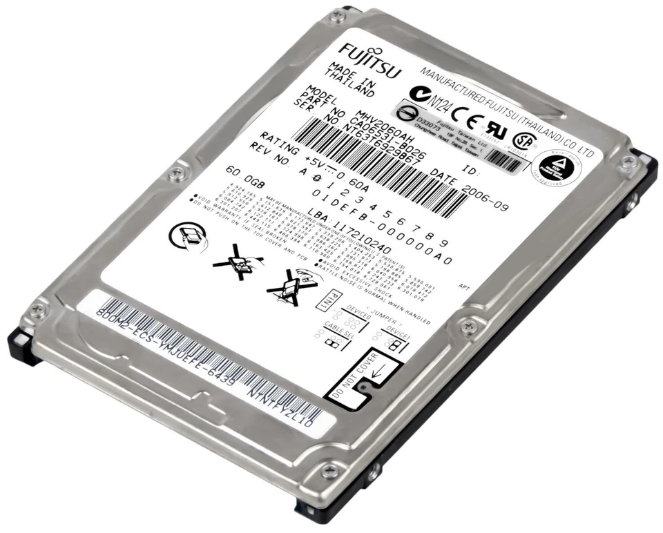 Hard Drive Fujitsu MHV2060AH 60GB 5400RPM PATA ATA IDE 8MB Cache 2.5'' Inch - Image 3 of 3