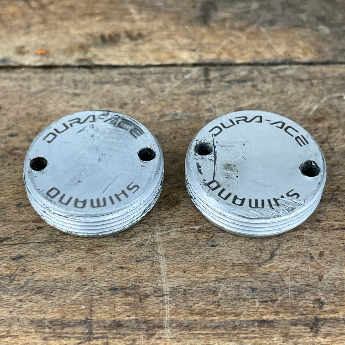 Vintage Shimano Dura Ace 2 Pin Dust Caps 2 Hole Crank Arm