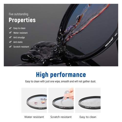 NEEWER 55mm Polarizer Filter CPL Filter with 30 Layers Nano Coatings Polarizing - Picture 5 of 8