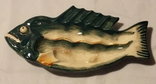 Vintage Fish Ashtray Ceramic Japan Handpainted Unique Art Bold