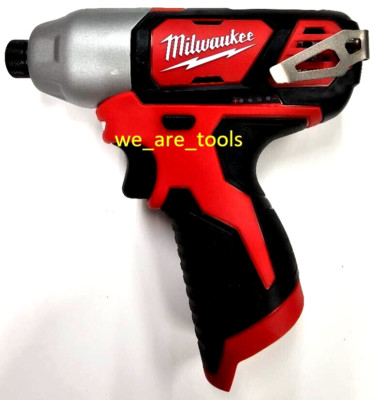 NEW Milwaukee M12 2462-20 1/4'' Cordless Impact Driver Hex Belt Clip 12V 12 Volt