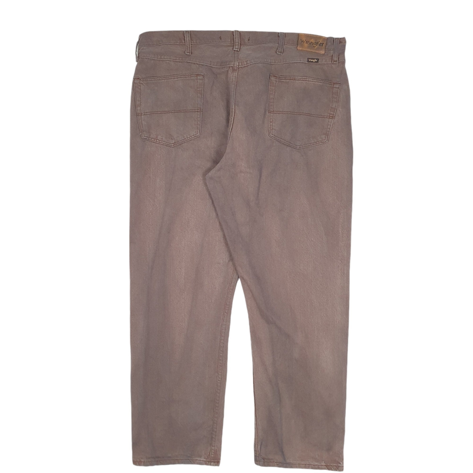 WRANGLER Casual Jeans Regular Fit Brown Denim Trousers Mens W40 L30 image 3