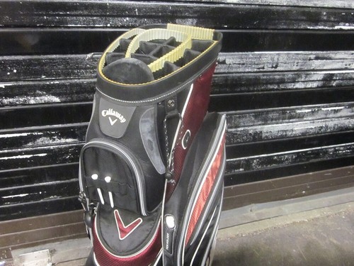 Callaway Golf Club 14 Way Divider Cart Carry Bag Black Red White - Picture 4 of 10