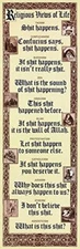Religious Views Of Life - Sht Happens, Humor Poster 12 x 36in