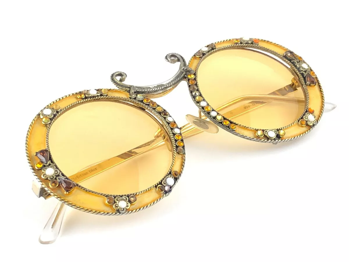 ULTRA RARE 1960 CHRISTIAN DIOR TURA ENAMEL TANGERINE ARCHIVE DIOR SUNGLASSES