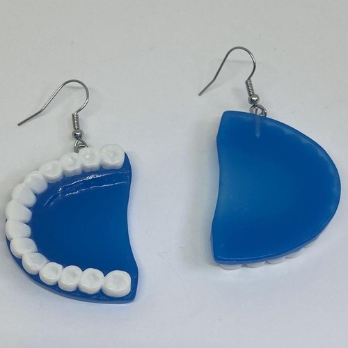 False teeth earrings , Earrings Kitsch 8 cm long. Pick your colour rave festival - Picture 28 of 60