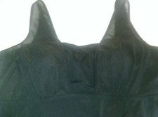 ROMAN'S SWIM BLACK HALTER TANKINI COVERED W/MESH FULL FIGURED WOMAN 26W