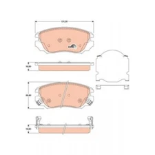Brake pad set, disc brake Cotec TRW GDB1782 for Opel