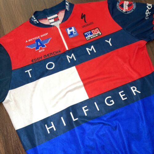 Vintage Tommy Hilfiger Official Cycling Jersey (Size XL) 90s