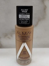 Almay Skin Perfecting Comfort Matte Liquid Foundation #220 Warm Cashew..