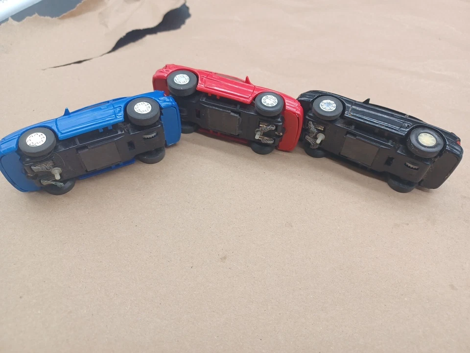 3 1/43 ARTIN Red Black Blue Mustangs Slot Cars Tested Works Foto 4 de 4