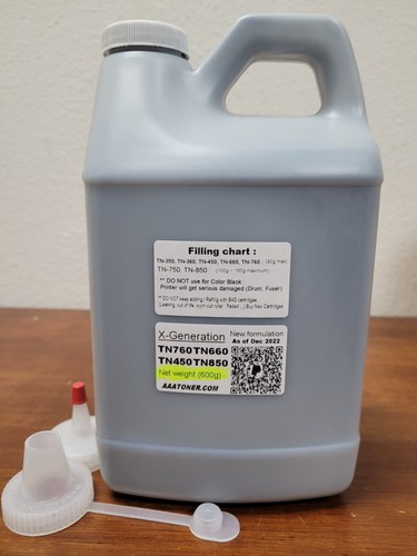 (600g) TONER REFILL for Brother TN-660, TN660 ,TN-450, TN-450, TN 630 BULK - 第 1/8 張圖片
