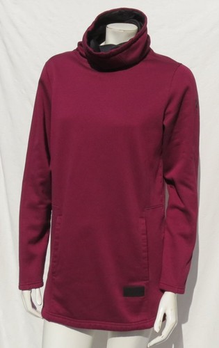 UNDER ARMOUR US Damen S Lila Trichterkragen Fleece Pullover Logo Sweatshirt Oberteil - Bild 1 von 5