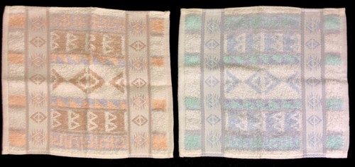 TM Maison D’or Premiere Set Of 2 NWT Cotton Washcloths Southwest Aztec - Picture 6 of 10