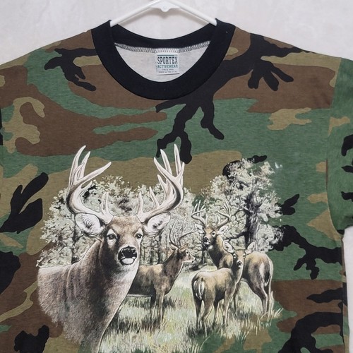 Camo T Shirt Men's M Medium Short Sleeve Casual Camouflage Sported - Picture 2 of 8