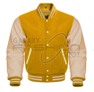 Varsity Yellow Letterman Baseball Wool 