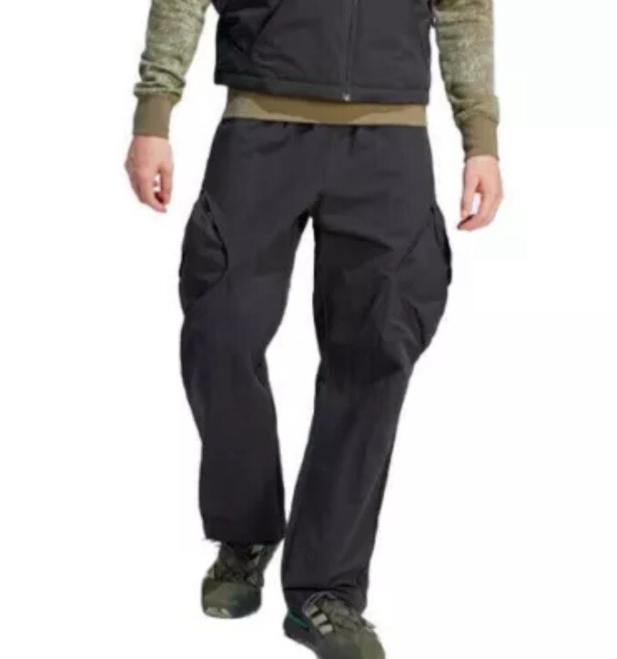 adidas Adventure Premium Cargo Pants IJ0719 Black Mens Size S