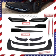 Glossy Black Front Bumper Lip Splitter Lower Spoiler Body Kit For Jeep SRT