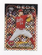 2024 TOPPS CHROME BASEBALL CONNOR PHILLIPS ROOKIE X-FRACTORS CARD 20. rookie card picture