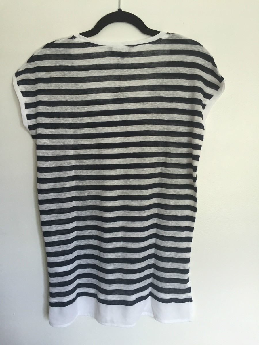 Tommmyページ TOMMY HILFIGER STRIPED WOWEN–HEM TOP: STYLE #7671549