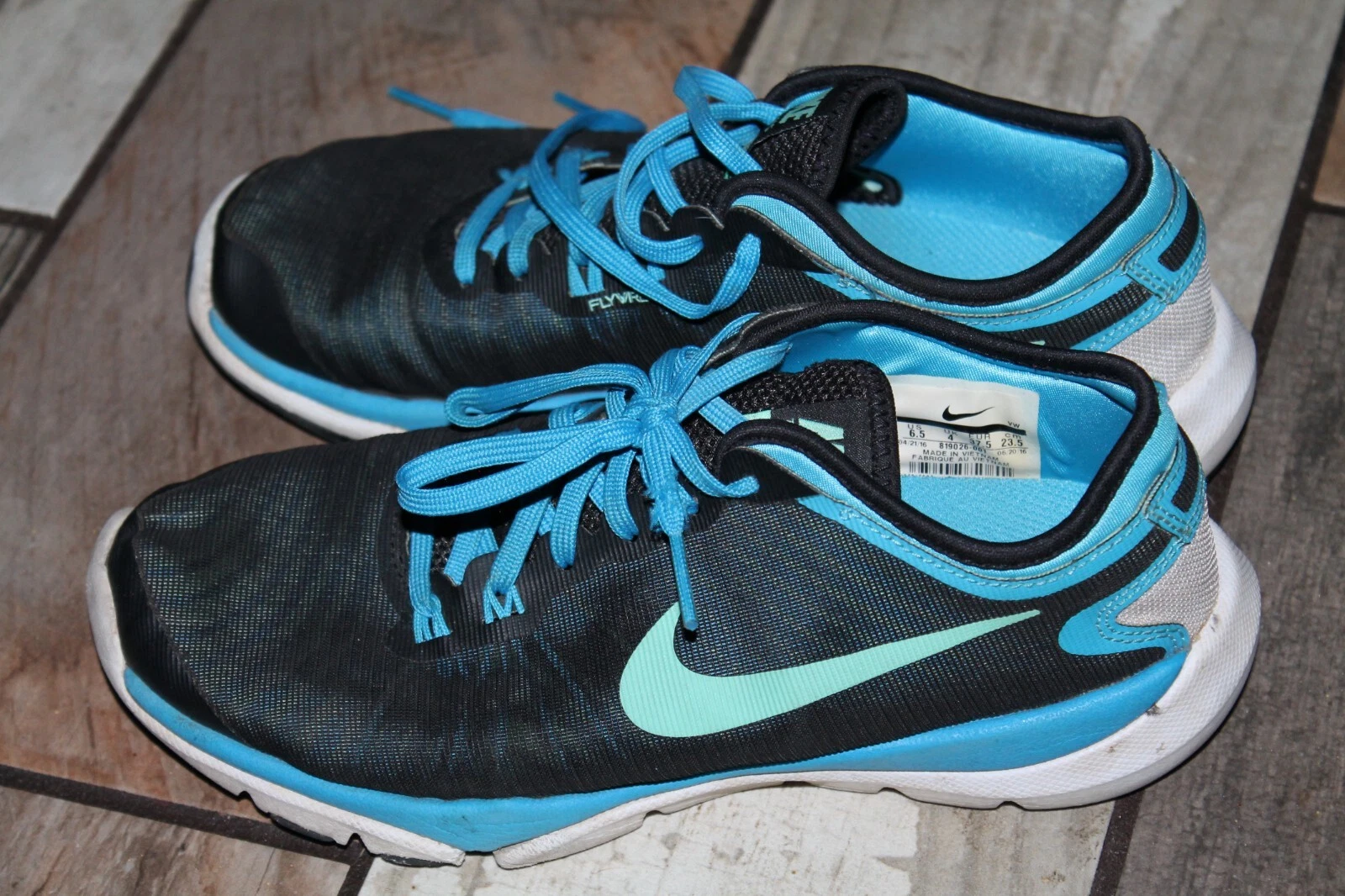 Nike Flex supreme TR4 Training Chaussures Femme 6,5 Running 819026 001 Noir Bleu