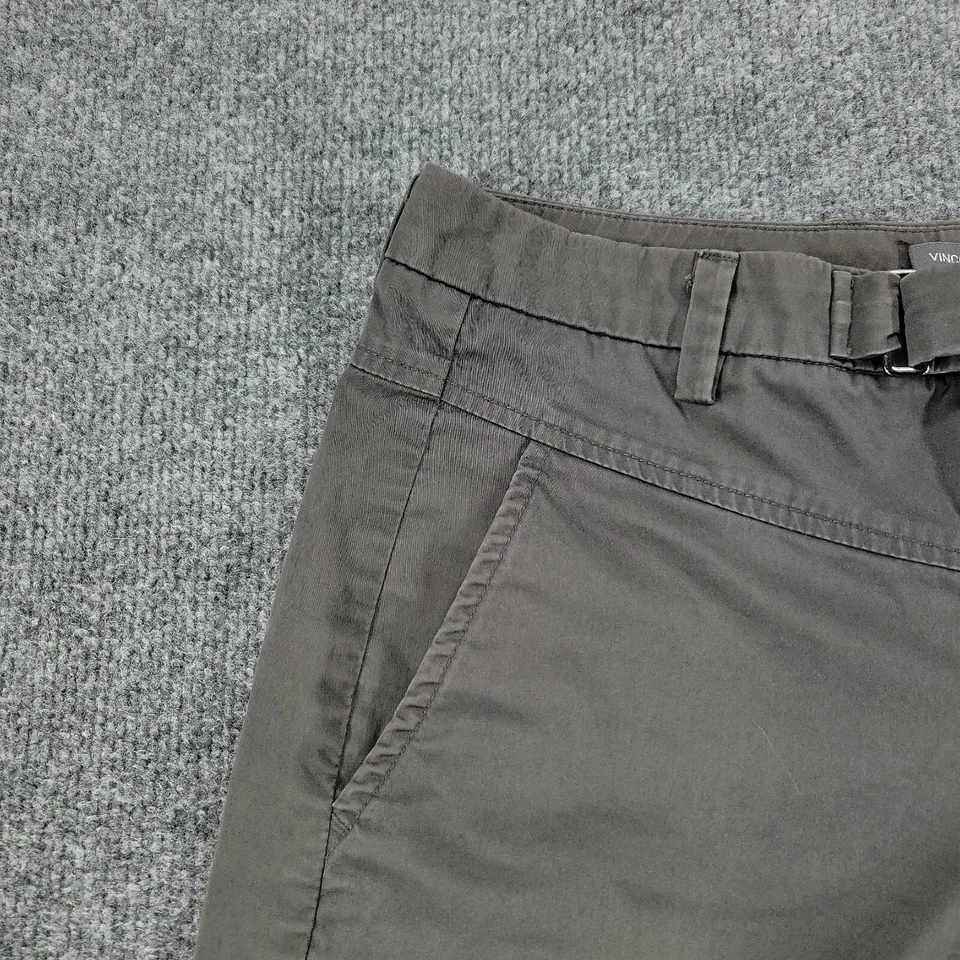 Шорты женские Vince размер 4 серые Capri Chino со средней посадкой карманы эластичные на молнии 30x13 - Изображение 3 из 4