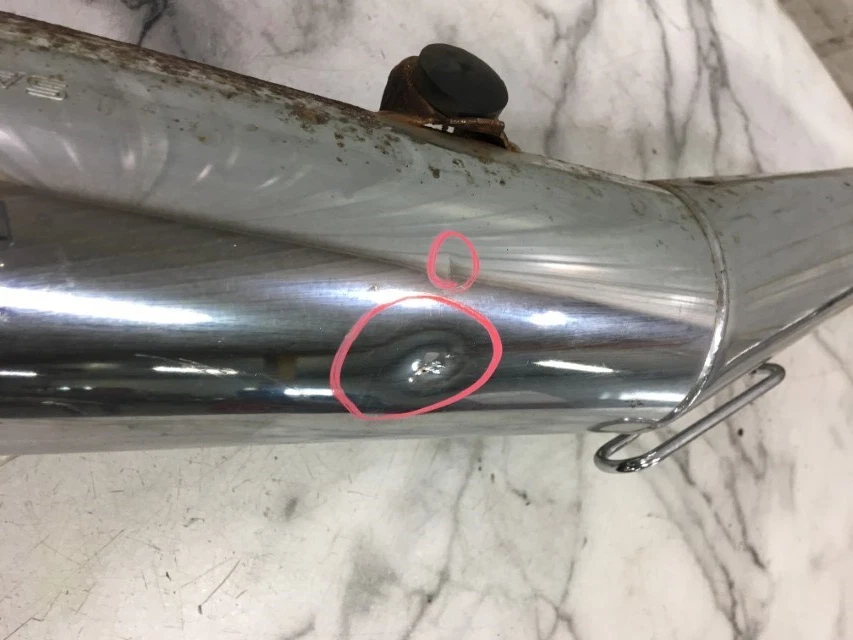 00 Honda CB 750 CB750 Nighthawk silenciador lateral izquierdo tubo de escape Foto 4 de 4