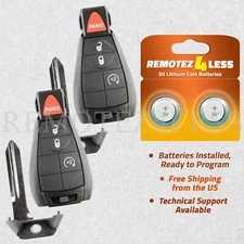 2x Keyless Entry Remote Key Fob For Dodge Ram 2013 2014 2015 2016 2017 GQ4-53T