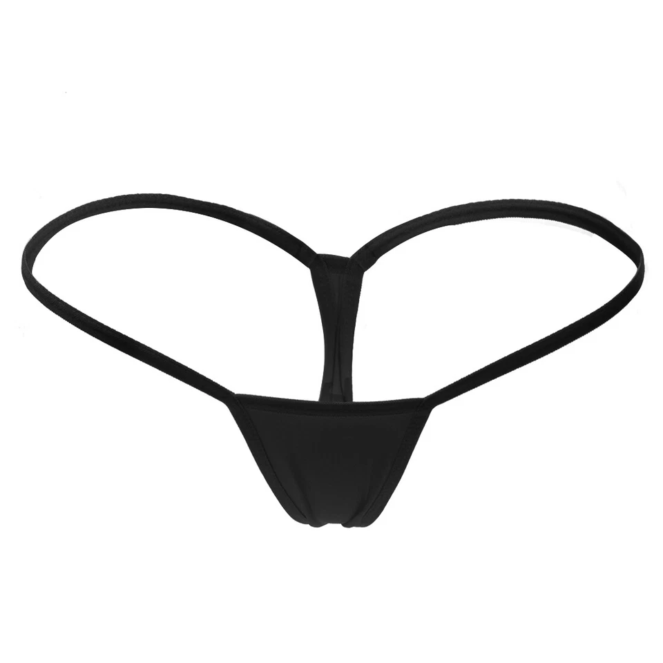 5 Pack Womens Sexy Mini G-String Micro Thongs Panties Plain Underwear Panty Lot - Image 3 of 4