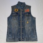 Kill City Men’s Biker Denim Vest Size Small Vintage  — photo 1