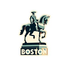 Boston Weatherproof Vinyl Travel Sticker - Gift or Souvenir