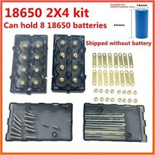1 Set 12V 24V 48V DIY Spliceable Solderless 18650 2x4 Battery Box Holder Bracket
