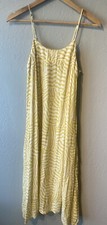 Knot Sisters Yellow Boho Maxi Dress Womens Medium Lined