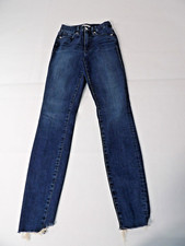 Good American Jeans 00/24 Good Legs Skinny Raw Hem Dark Wash