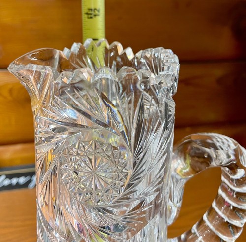 Antique ABP Bergen American Brilliant Cut Glass Pitcher - Bild 10 von 10