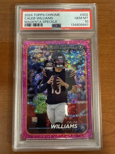 2024 Topps Chrome Caleb Williams #202 Magenta Speckle  /399  PSA10