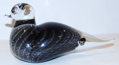 LARGE VINTAGE FM RONNEBY SWEDEN FUMATO ART CRYSTAL STUDIO LINE BIRD SCULPTURE