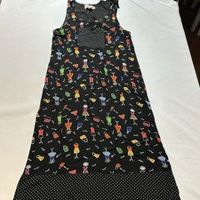 Sweet Jessie Novelty Print Dress Black Polka Dot Retro A-Line Sleeveless