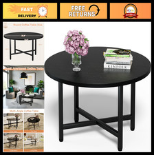 Round Coffee Table 23.6" - Modern Metal Frame, Floor Table for Living Room  Off