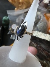 LABRADORITE 925 Silver Adjustable Ring