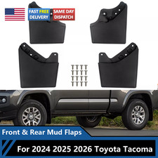 4pcs Front Rear Splash Guards Mud Flaps Mudguard For Toyota Tacoma 2024-2026