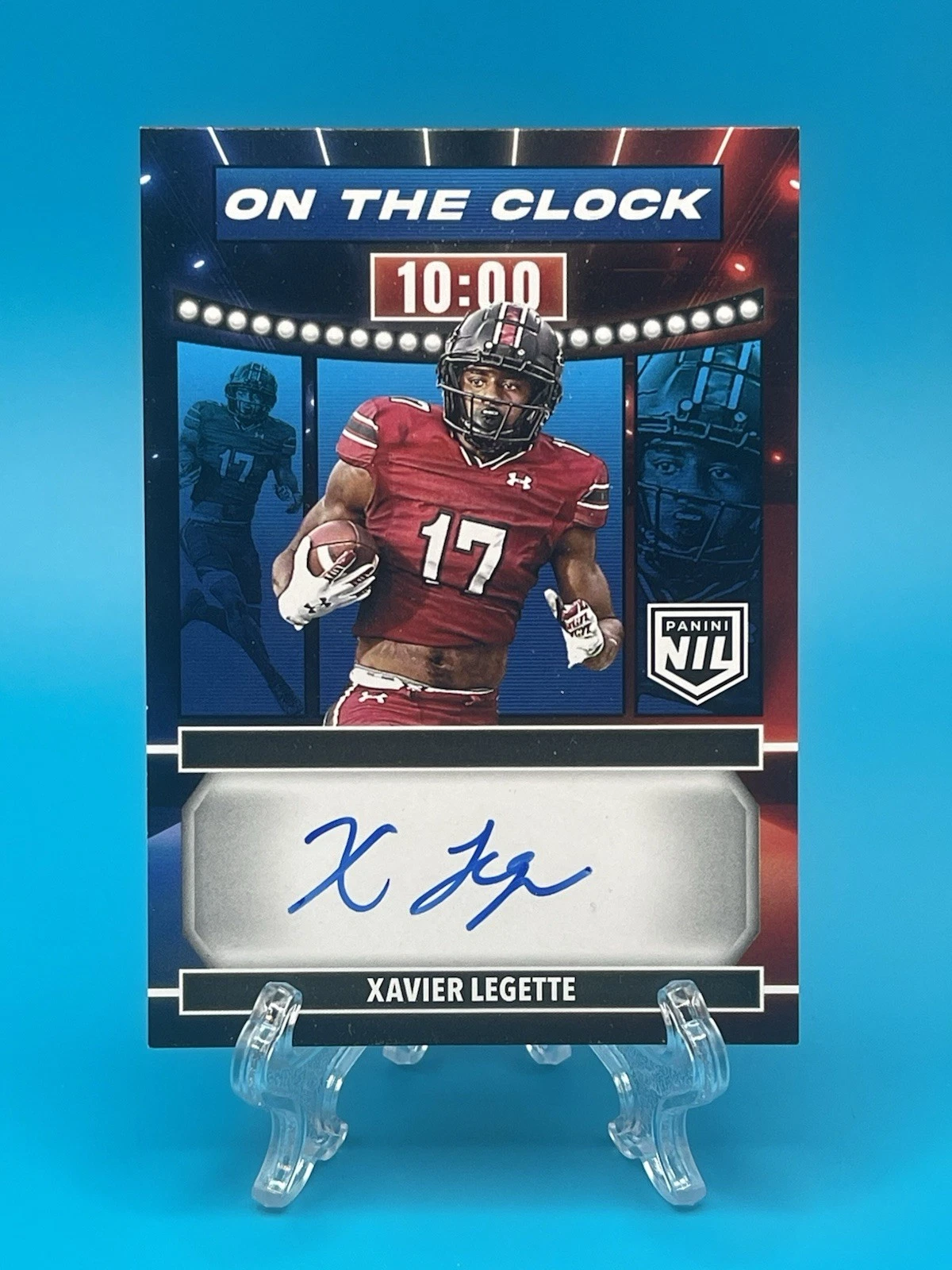 Xavier Legette Panini Prestige on the Clock Signatures #OTCXLE Base