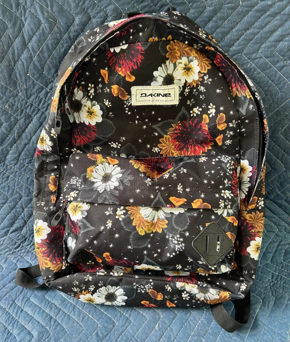 Dakine Gray Backpack with Yellow Floral Hibiscus Print Dakine Backpacks & Bags for Kids for sale | eBay main image 3