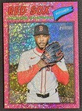 2026 Topps Heritage Aroldis Chapman #359 Pink Sparkle Boston Red Sox