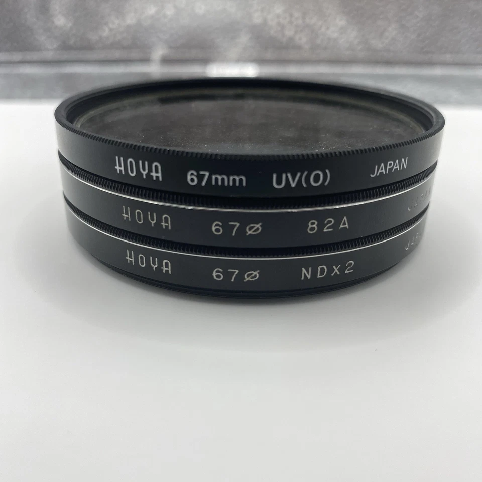 67mm Set of 3 Hoya Filters UV(0) NDx2 82A Camera Filter Japan - Image 2 of 2