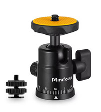 Mini Ball Head Panoramic Tripod Head 1/4'' Hot Shoe Mount for DSLR Camera